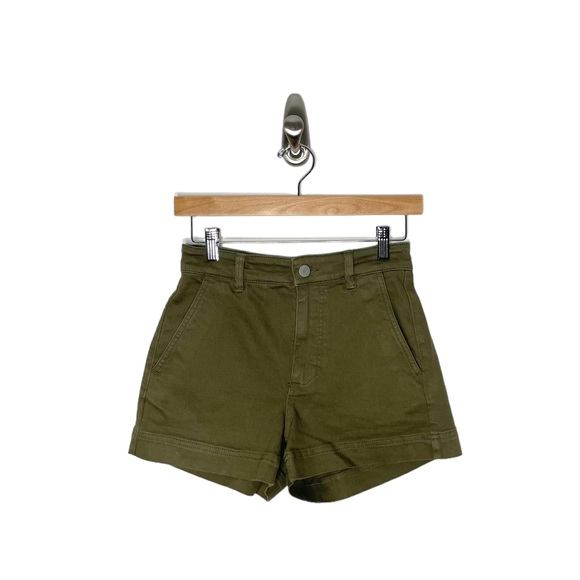 Everlane | The Cotton Twill Short in Surplus Green 00 - Picture 2 of 8